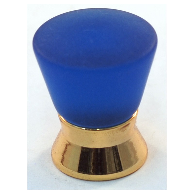 Cal Crystal 102-CM Athens Collection Polyester Colored Round Knob with Solid Brass Base