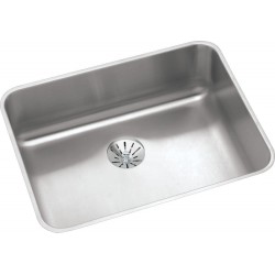 Elkay ELUH2115PD Gourmet (Lustertone) Stainless Steel Single Bowl Undermount Sink Kit