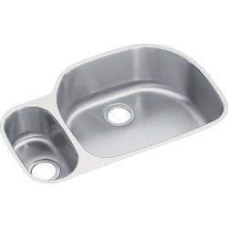 Elkay ELUH322110L Harmony (Lustertone) Stainless Steel Double Bowl Undermount Sink