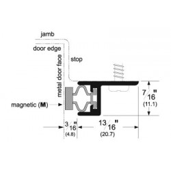Pemko 2815 Magnetic Weatherstrip w/ An Encased Magnetic Insert